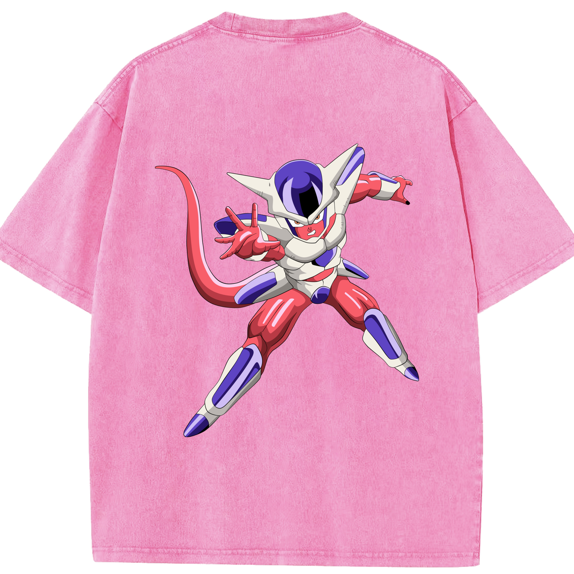（画像用） ドラゴンボール フリーザ DRAGON BALL Frieza 綿100% ヴィンテージ風 半袖Tシャツ（背面プリント）